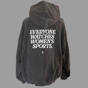 NWOT Togethxr EVERYONE WATCHES WOMEN'S SPORTS Hoodie Black Size XL